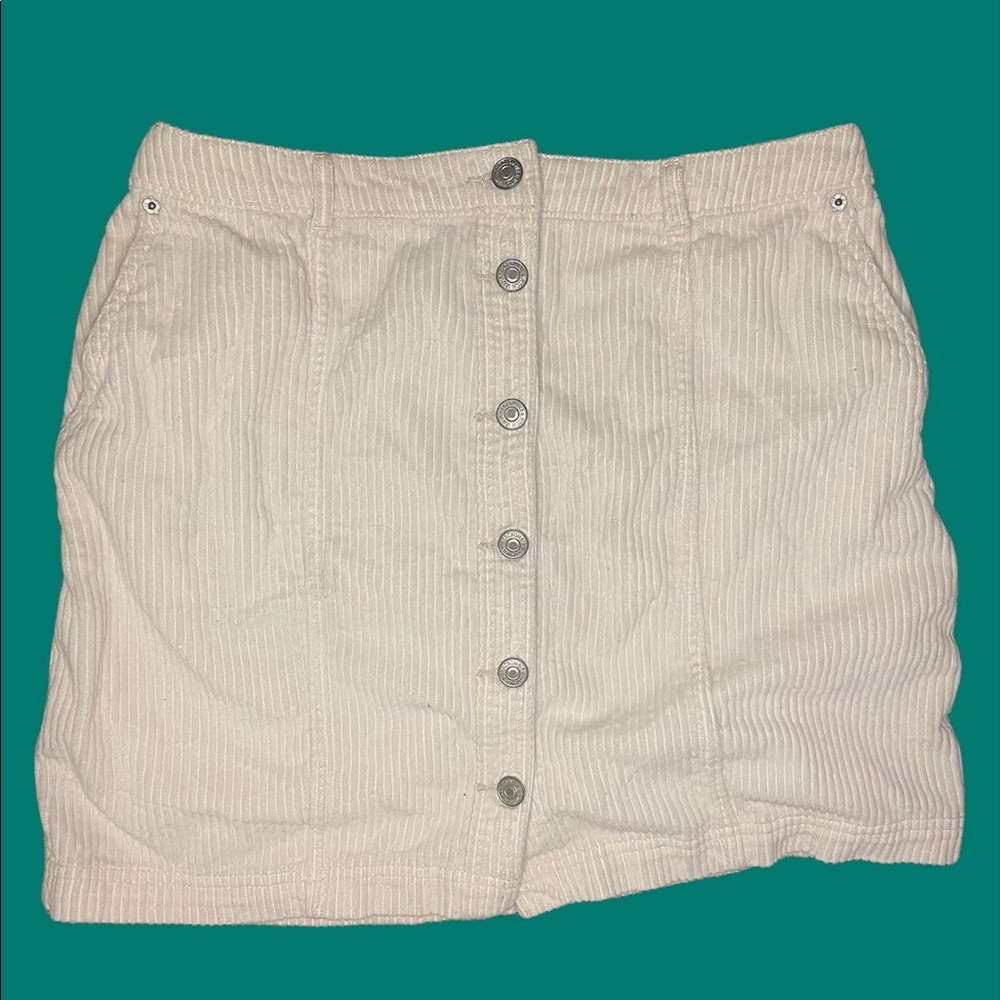 Abercrombie and Fitch corduroy skirt button up